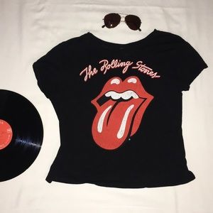 BRAVADO Women’s Rolling Stones crop top T-shirt